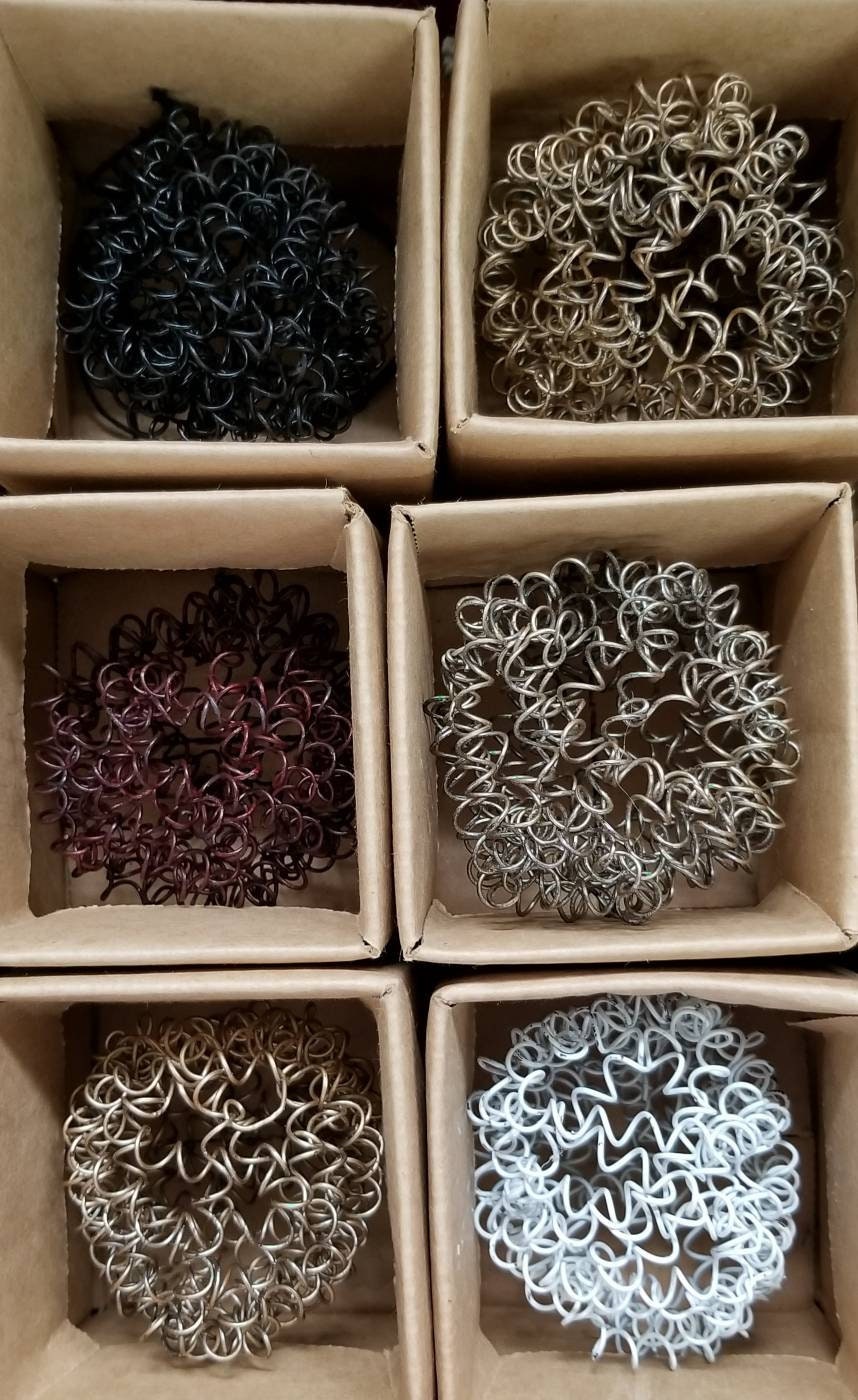 Wire Balls, Ornament, Twisted Metal, Christmas Tree Décor, Metal Ornament, Holiday Balls, Handmade Holiday Decor, Commercial Interior Decor