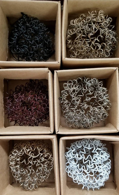 Wire Balls, Ornament, Twisted Metal, Christmas Tree Décor, Metal Ornament, Holiday Balls, Handmade Holiday Decor, Commercial Interior Decor