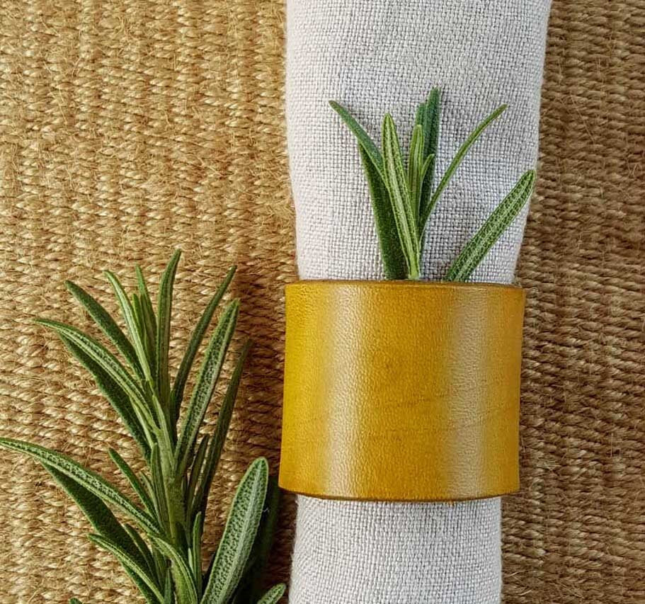 Leather Napkin Rings Hand Stitched Lacing Intimate Dining Leather Anniversary Dining Accessories Wedding Table Table, Host & Hostess Gifts