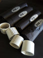 Black & White Leather Napkin Rings, Hand Stitched Lace, Intimate Dining, Leather Anniversary, Dining Accessories, Wedding Table, Table Decor
