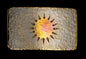 SUN Buckle Purple or Gold Sunburst Hand Forged Buckle Handmade Gift Hypoallergenic Accessory Stainless Steel Buckle Fits 1.5" Jean Belt