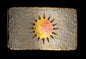 You Are My SUNSHINE, Buckle, Purple, Gold Hand Forged Buckle, Handmade Gift, Hypoallergenic Accessory, Stainless Steel Buckle Fits 1.5" Belt