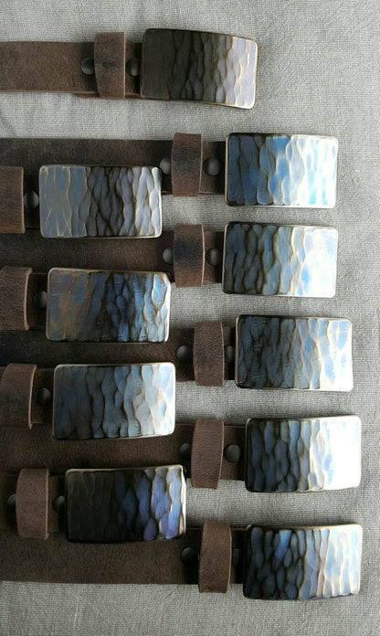 Belt Buckle for Suit, Fits 1-1/4" Wide Belt Canadian Ancient Bronze, Wood Grain, Hand Forged Stainless Steel Buckle, Hypoallergenic Buckle,