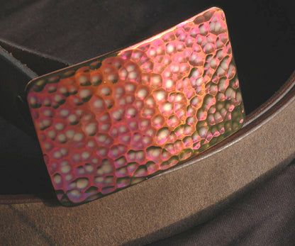 Belt Buckle Pink Ladies Buckle Stainless Steel Unisex Hand Forged Golf Ball Textured Buckle fits 1-1/2" Belt Great Golfer's Gift