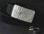 Belt Buckle Hand Forged Blue Buckle for Jeans Hypoallergenic Gifts for Guys Fathers Day Anvil Textured Unisex Gifts Buckle Fits 1.5" Belt
