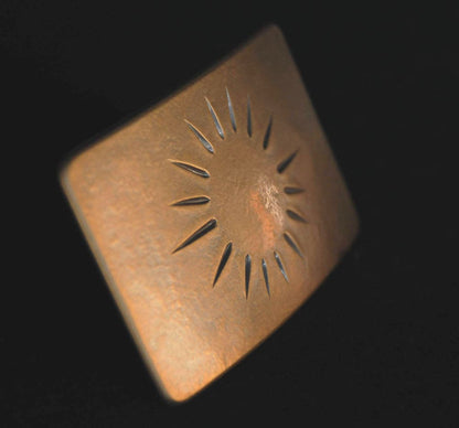 SUN Buckle, Sunburst, Hand Forged Buckle, Handmade Gift, Hypoallergenic Accessory, Stainless Buckle For 1.5" Jean Belt, Various Colors