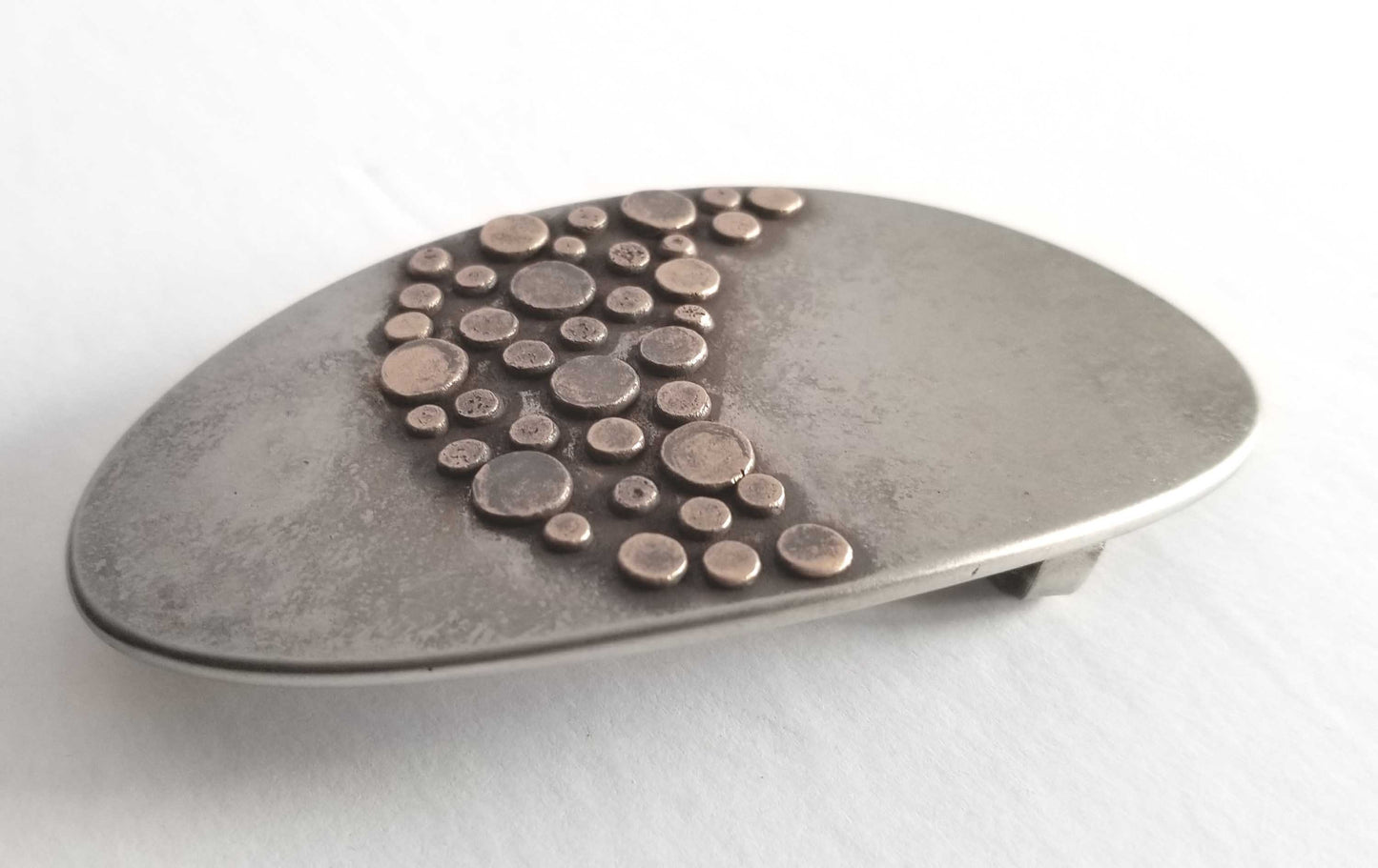 Belt Buckle Made in Canada Signed Original Belt Buckle Hand Forged Unisex Belt Buckle Bronze or Silver Anniversary For 1-1/2" Leather Belt