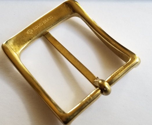 Leather Belt & Solid Brass Buckle or Nickel Plated Buckle, Choose from Five Belt Colours, Belt and Buckle for Jeans or Belt Set for Suits
