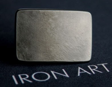 TINY Silver Belt & Buckle Set Unisex Belt and Buckle Hypoallergenic Accessories Stainless Steel 2-1/4" x 1-1/2" fits 1-1/4" Leather Belt