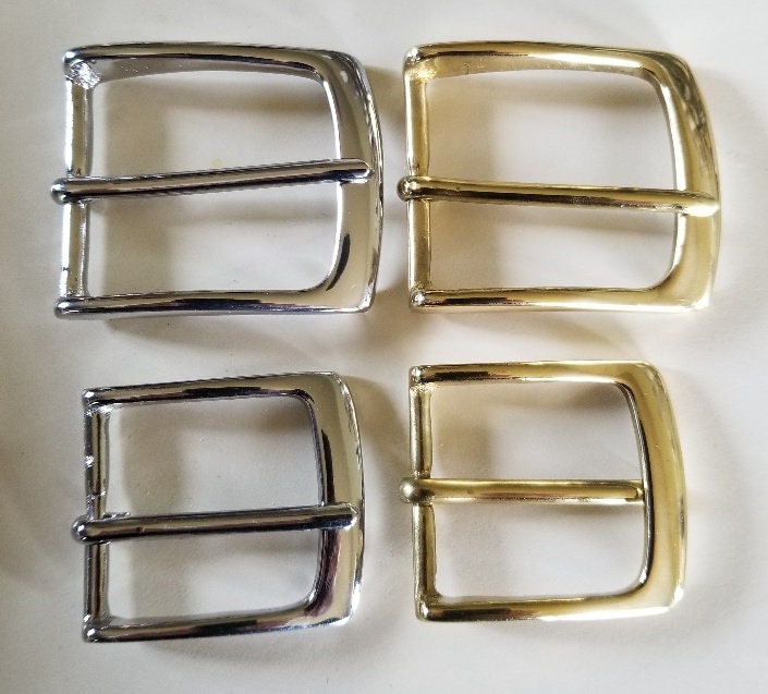 Leather Belt & Solid Brass Buckle or Nickel Plated Buckle, Choose from Five Belt Colours, Belt and Buckle for Jeans or Belt Set for Suits