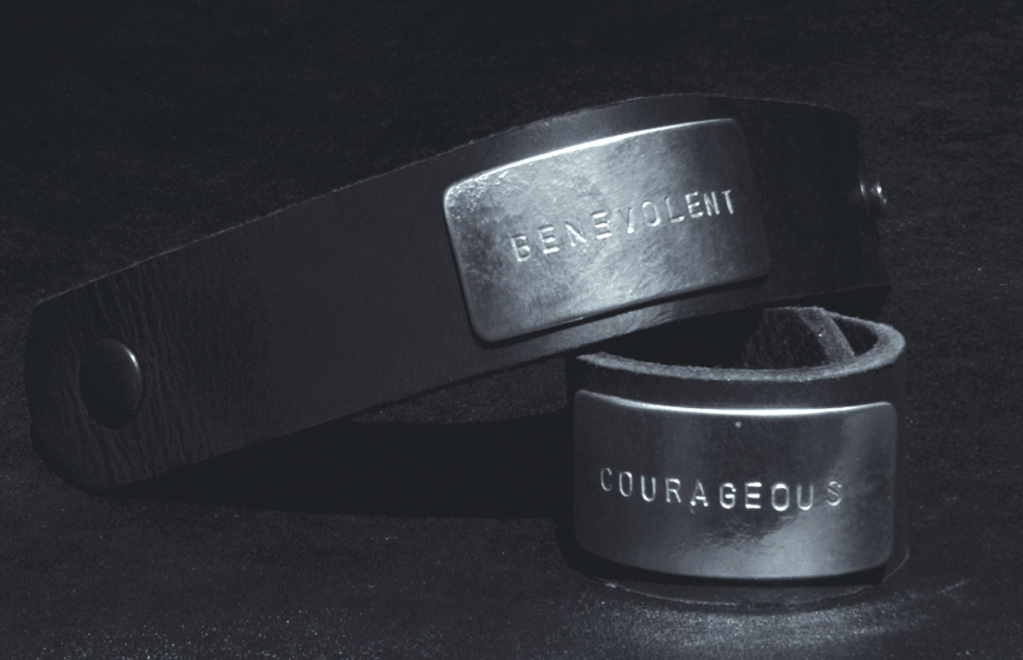 Christian Gift Ideas Personalized Bespoke Leather & Metal Cuff Bracelet Stamped Customized Lettering or Bible Verse Custom Sizes and Colors