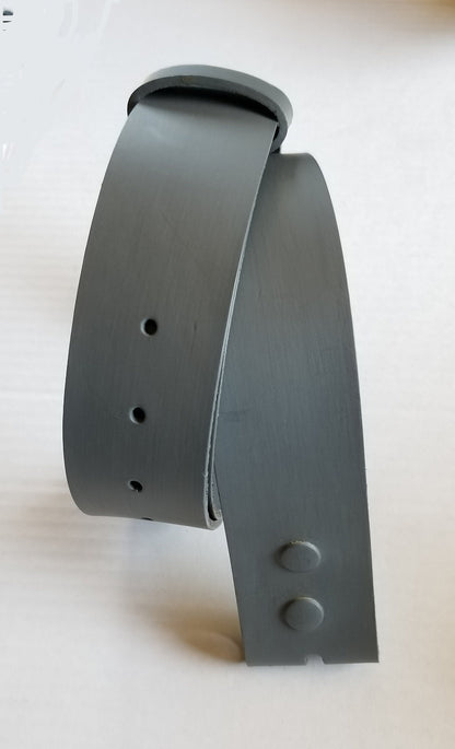 Grey Belt, 1-3/4" INCH Leather Belt for Jeans INTERCHANGEABLE Belt with Snaps, Custom Cut Leather Belts, Hand Dyed & Cut to Your Waist Size