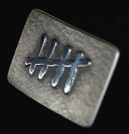 Bronze Belt Buckle, Tally Mark, Work Wear, Casual Friday, Unisex Gift, Castaway, Marking Time, Silver / Bronze Anniversary, Boss Gift