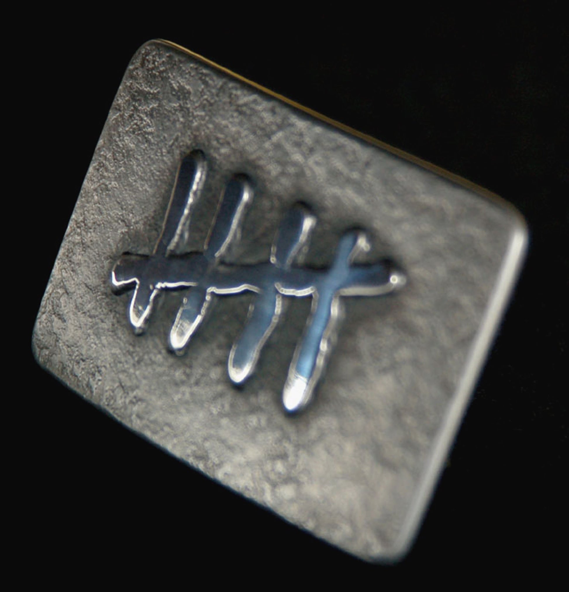 Belt Buckle, Tally Mark, Work Wear, Casual Friday, Unisex Gift, Castaway, Marking Time, Silver or Bronze Anniversary, Guy Gift, Gag Gift