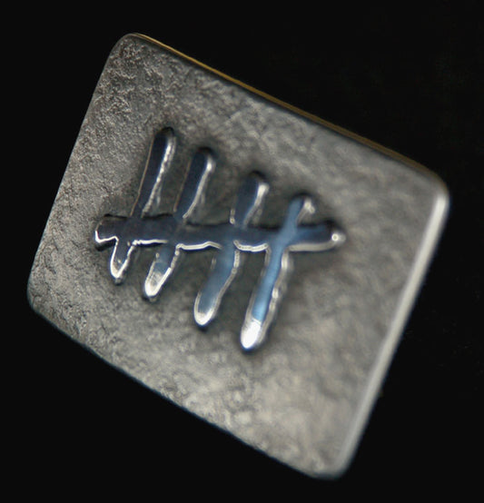 Belt Buckle, Tally Mark, Work Wear, Casual Friday, Unisex Gift, Castaway, Marking Time, Silver or Bronze Anniversary, Guy Gift, Gag Gift
