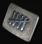 Belt Buckle, Tally Mark, Work Wear, Casual Friday, Unisex Gift, Castaway, Marking Time, Silver or Bronze Anniversary, Guy Gift, Gag Gift