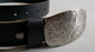 Belt & Buckle Blue Jean Buckle and Belt Hand Forged Anvil Textured Hypoallergenic Accessories Stainless Steel Buckle and Leather Belt
