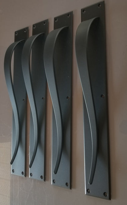 Door Hardware Door Pull Hand Forged Door Pull Black Door Pull Bronze Door Pull Black Exterior Door Pull Barn Door Pull Hardware Silver Pull