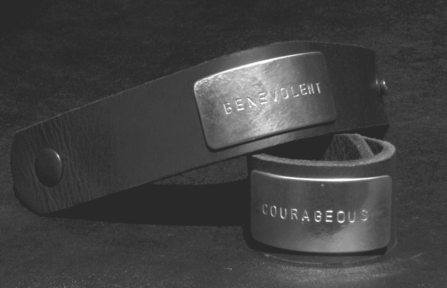 Christian Gift Ideas Personalized Bespoke Leather & Metal Cuff Bracelet Stamped Customized Lettering or Bible Verse Custom Sizes and Colors