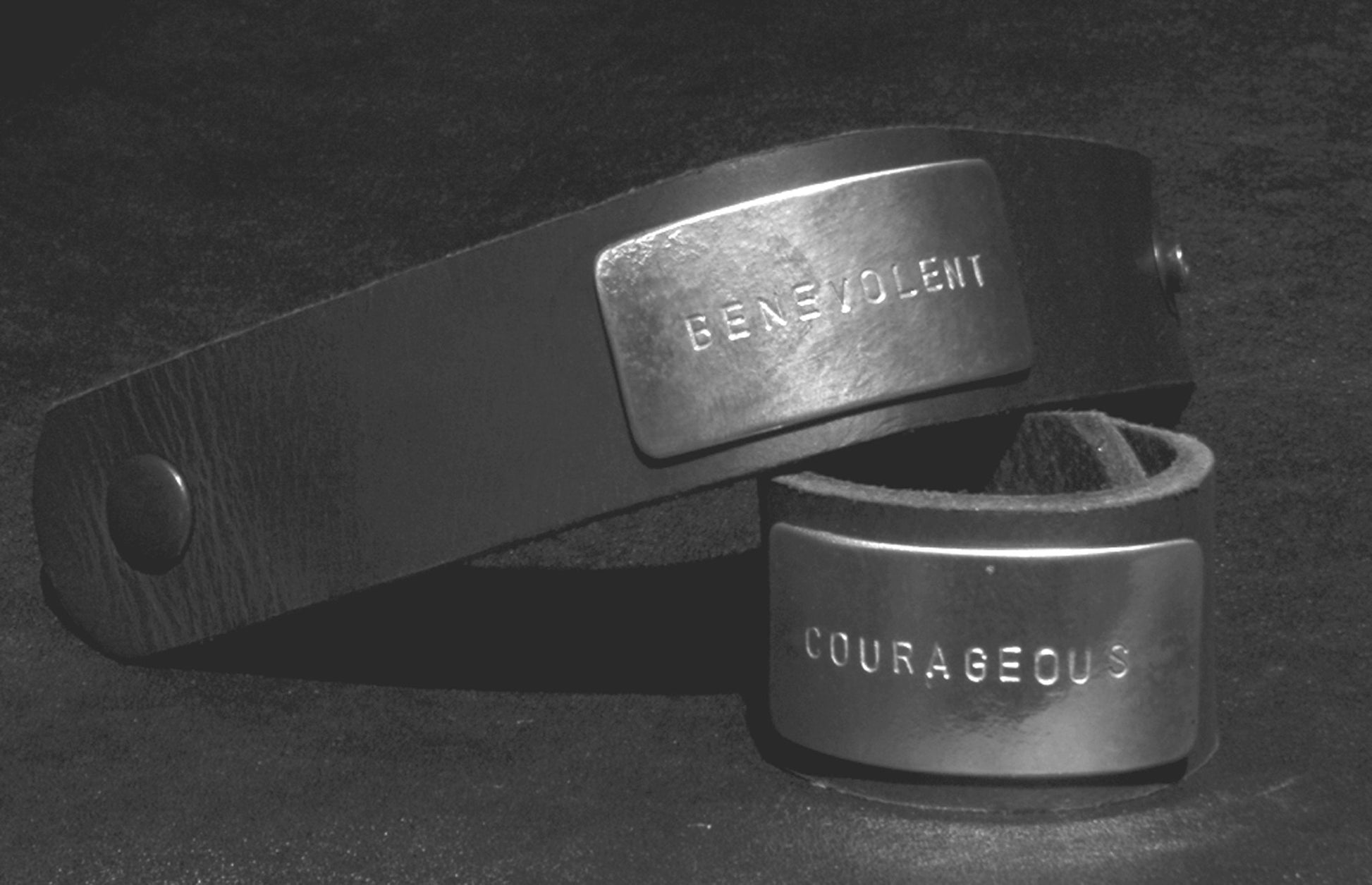 Christian Gift Ideas Personalized Bespoke Leather & Metal Cuff Bracelet Stamped Customized Lettering or Bible Verse Custom Sizes and Colors