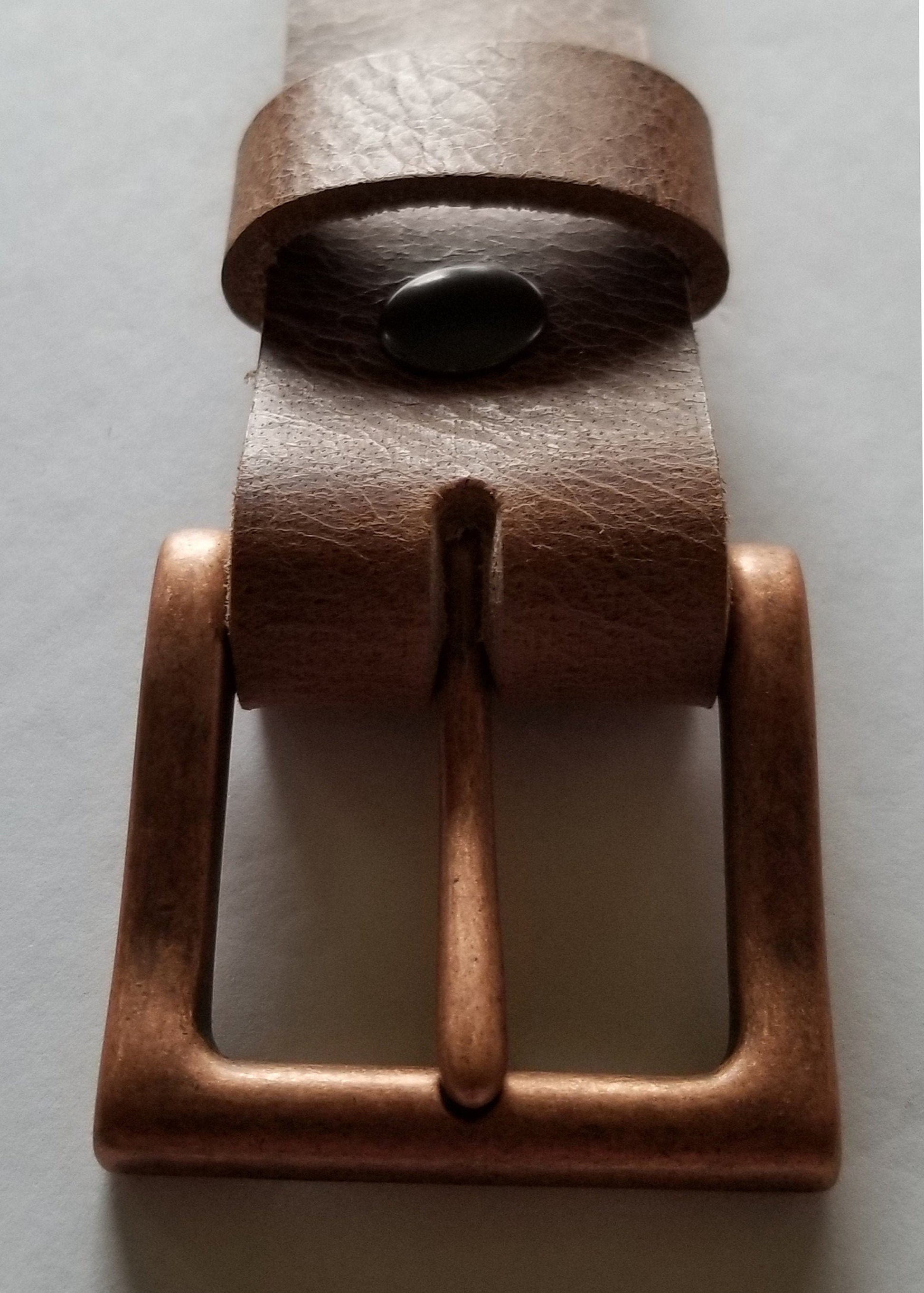 Distressed Leather Belt & Simple Buckle Distressed Belt and Copper Buckle, Work Gear, Belt for Jean, Belt for Suit, Gift for Guy, Dad Gift