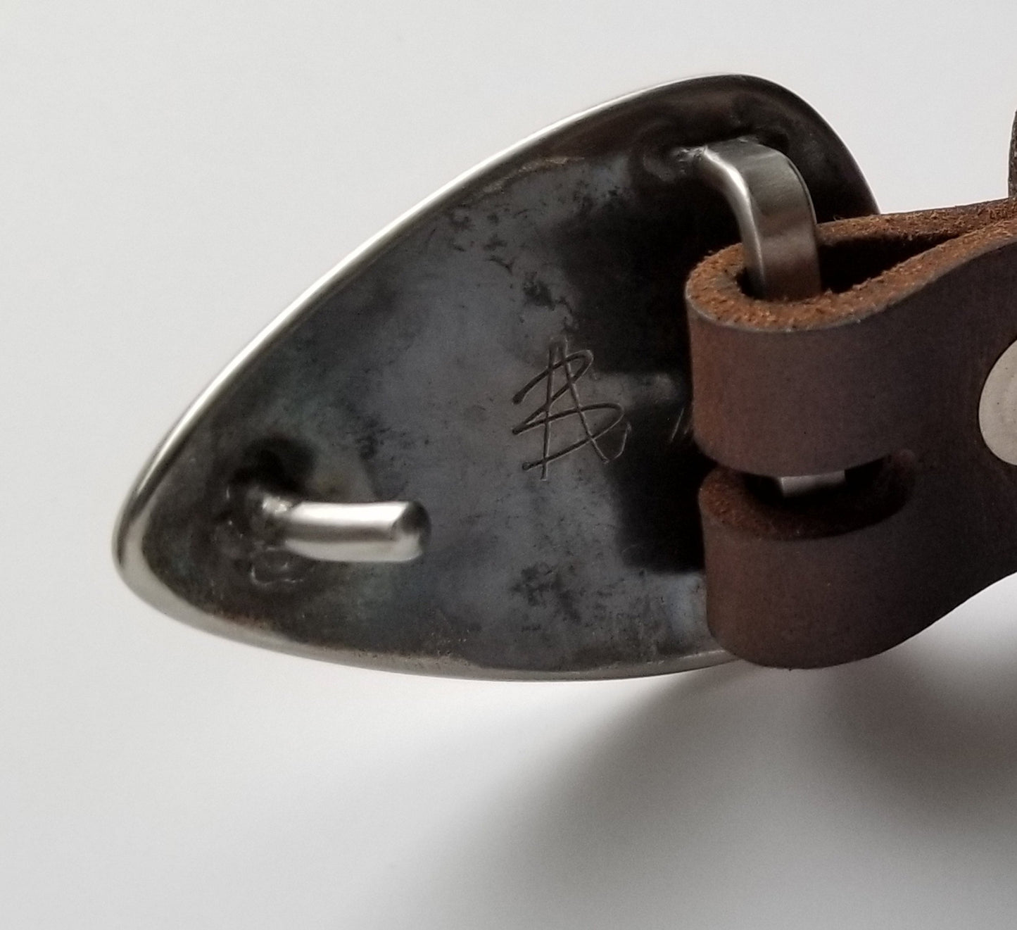 Belt & Buckle, Guitar Pick Buckle w/ Leather Snap Belt, Dress Belt for Suit, Unisex Gift, Father's Day Gift for 1.25" Leather Belt for Suits