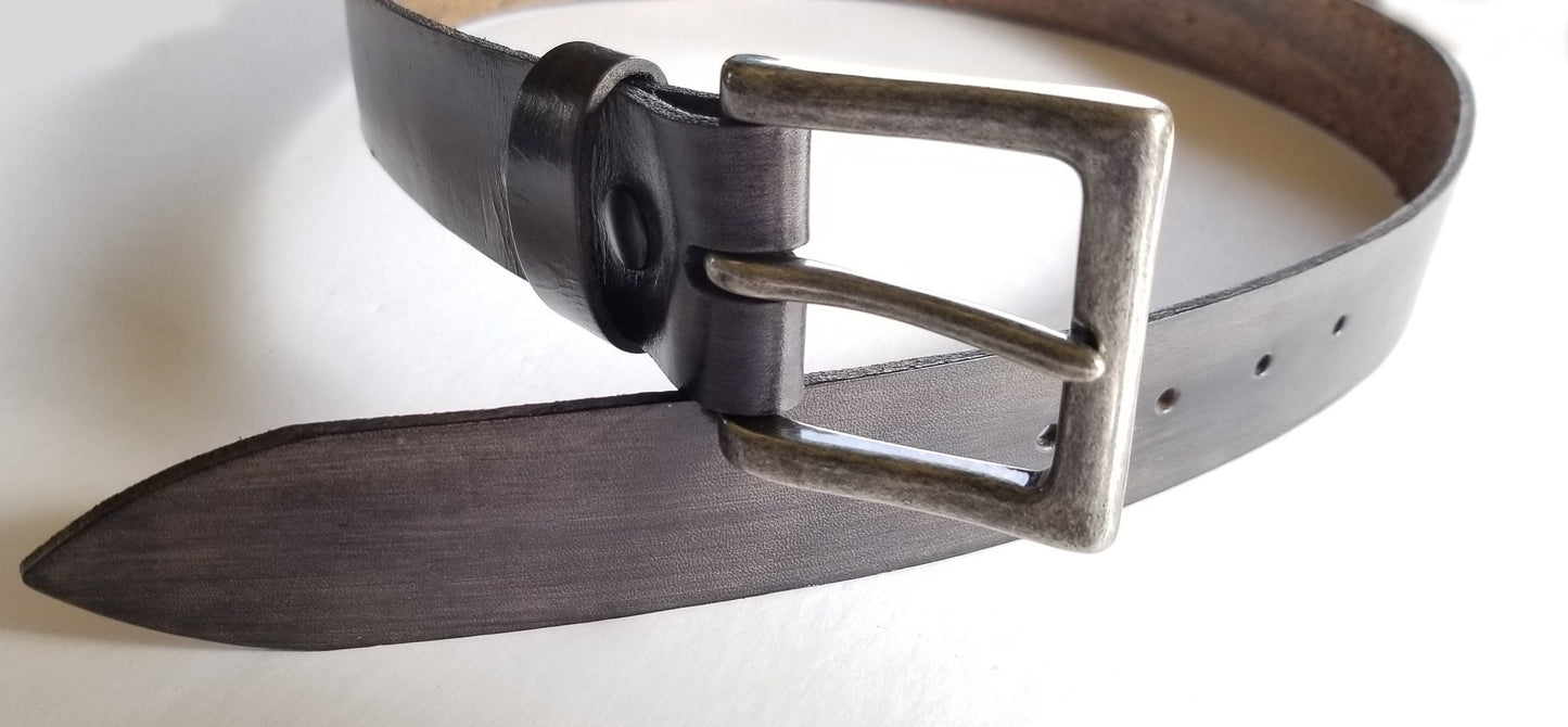 Belt & Buckle, Belt Buckle,Leather Snap Belt, Canadian Made Gift, Hand Made, Gift for Guys, Gift for Gals, Stocking Stuffer, Hand Dyed Belt