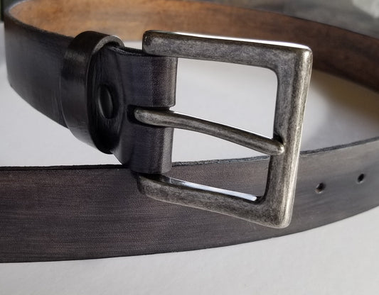 Belt & Buckle, Belt Buckle,Leather Snap Belt, Canadian Made Gift, Hand Made, Gift for Guys, Gift for Gals, Stocking Stuffer, Hand Dyed Belt