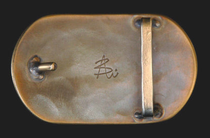 Gold & Black Anvil Textured Belt Buckle, Signed Original by Canadian Metal Artist Robert Aucoin, Gift Bag Included, Gifts for Him or Her