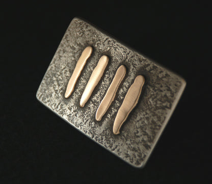 Belt Buckle, Tally Mark, Work Wear, Casual Friday, Unisex Gift, Castaway, Marking Time, Silver or Bronze Anniversary, Guy Gift, Gag Gift