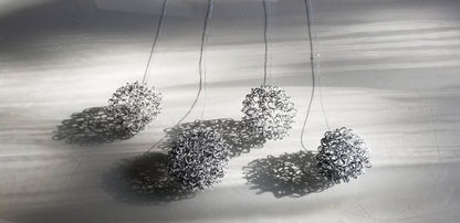 Wire Balls Christmas Tree Ornaments Twisted Metal Metal Ornaments Holiday Balls Handmade Holiday Decorations Commercial Interior Decor