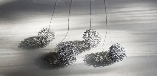 Wire Balls Christmas Tree Ornaments Twisted Metal Metal Ornaments Holiday Balls Handmade Holiday Decorations Commercial Interior Decor