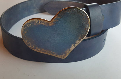 Heart Buckle Lover's Gift Sweet 16 Purple Heart Hand Forged Heart Buckle Gift for Gal Anniversary Gift Buckle Fits 1.5" Belt for Jean
