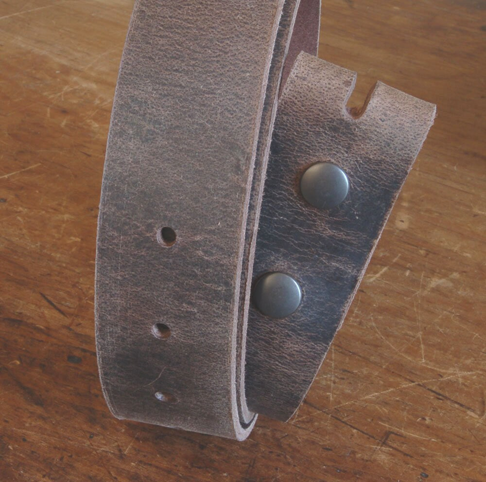 Wood Lover Gift Leather Wood Grain Belt & Simple Buckle with Snaps Hand Dyed Belt and Buckle Work Gear Belt for Jeans Gifts for Guy