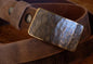 Belt & Buckle Set, Wood Grain, Unisex Gifts, Hand Forged, Stainless Steel Buckle, Blue Buckle, Silver or Bronze Buckle for 1.5" Leather Belt