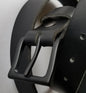 Black Leather Belt & Simple Buckle Black Buffalo Belt and Buckle Belt with Snap Work Gear Belt for Jean Gifts for Guy 5 Colour