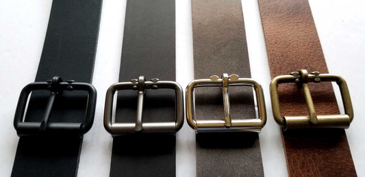 1-3/4" INCH Leather Belt & Buckle, INTERCHANGEABLE Belt w Snap, Belt for Jean, Custom Cut, Men's Belt, Women's Belt, Cut for Your Waist Size