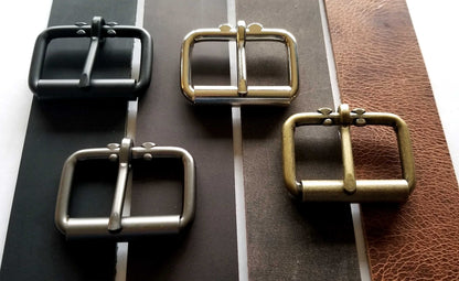 1-3/4" INCH Leather Belt & Buckle, INTERCHANGEABLE Belt w Snap, Belt for Jean, Custom Cut, Men's Belt, Women's Belt, Cut for Your Waist Size