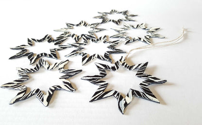 Bird Watcher Gift, Christmas Tree Ornament, Metal Star, Hand Painted for Hanging, Window Decor, Housewarming Gift, Baby's 1st Ornament, Star