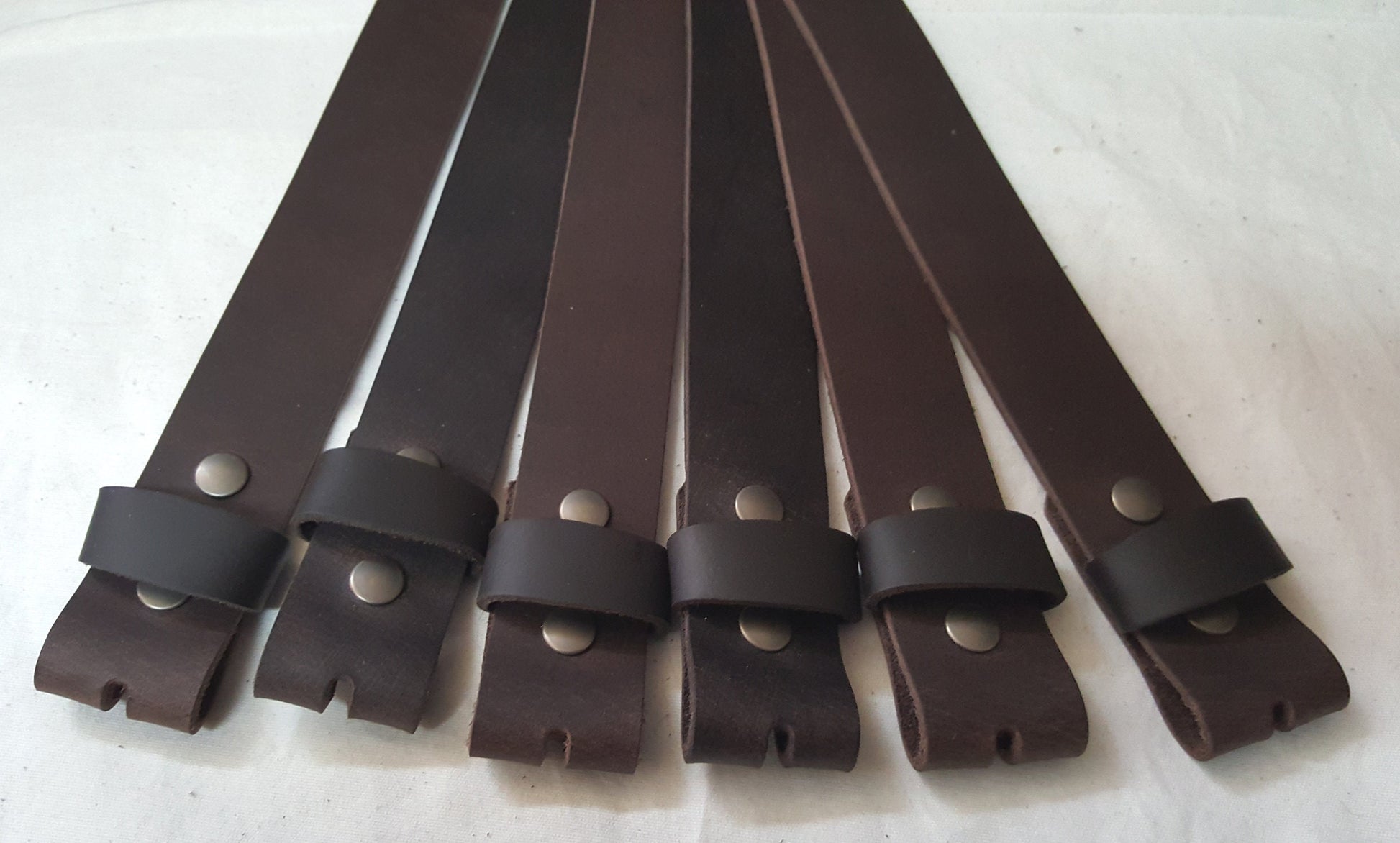 Leather Belt with SNAPS for Jeans or Suits, Custom Cut Oiled Buffalo Leather Belts with snaps 1.5" and 1.25" Wide Belt, Made to Measure Belt
