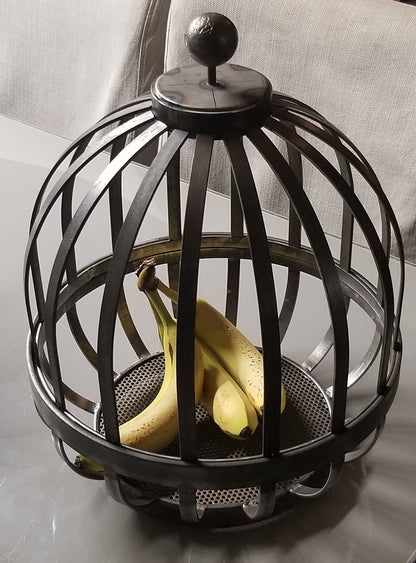 Metal Fruit Vault, Metal Fruit Basket, Metal Fruit Bowl & Lid, Custom Fruit Display for Commercial or Residential, Fruit Bowl, Fruit Basket