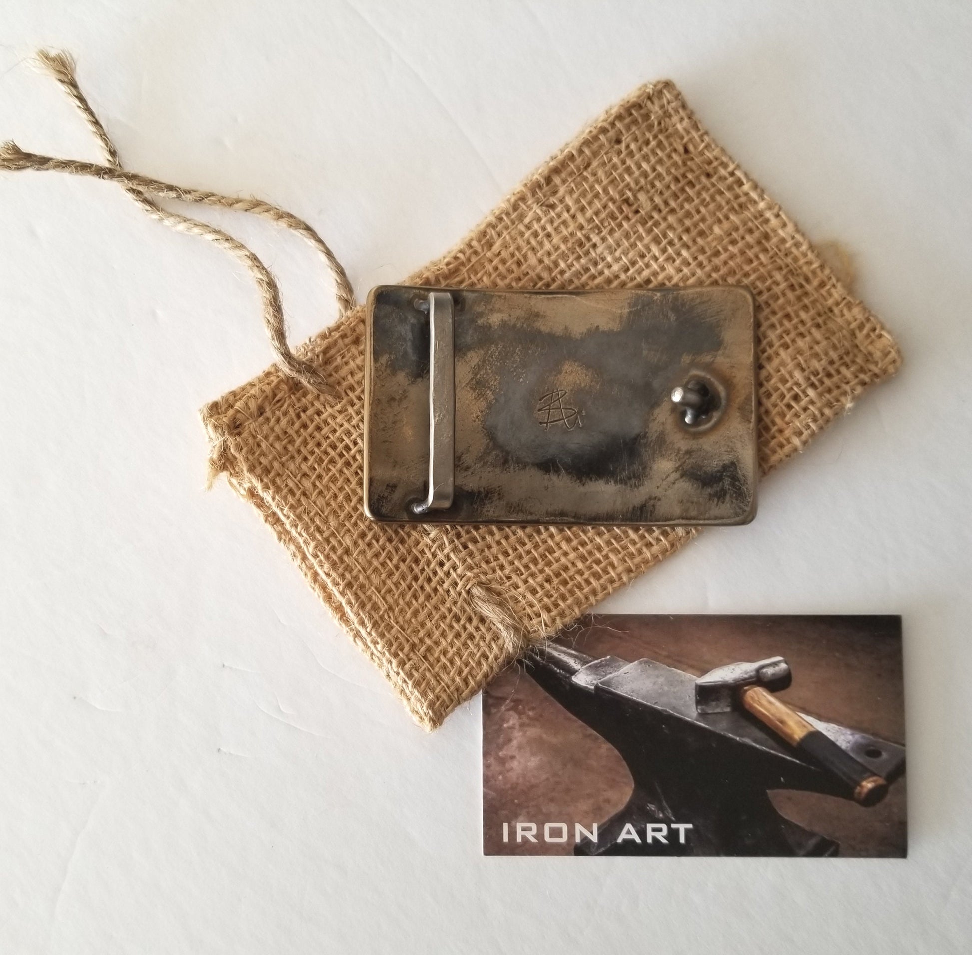 Belt Buckle Gift, Valentine's Day Gift, Textured Buckle, Signed, Bronze Anniversary Gift, Stainless Steel Buckle Fits 1-1/2" Belt For Jeans