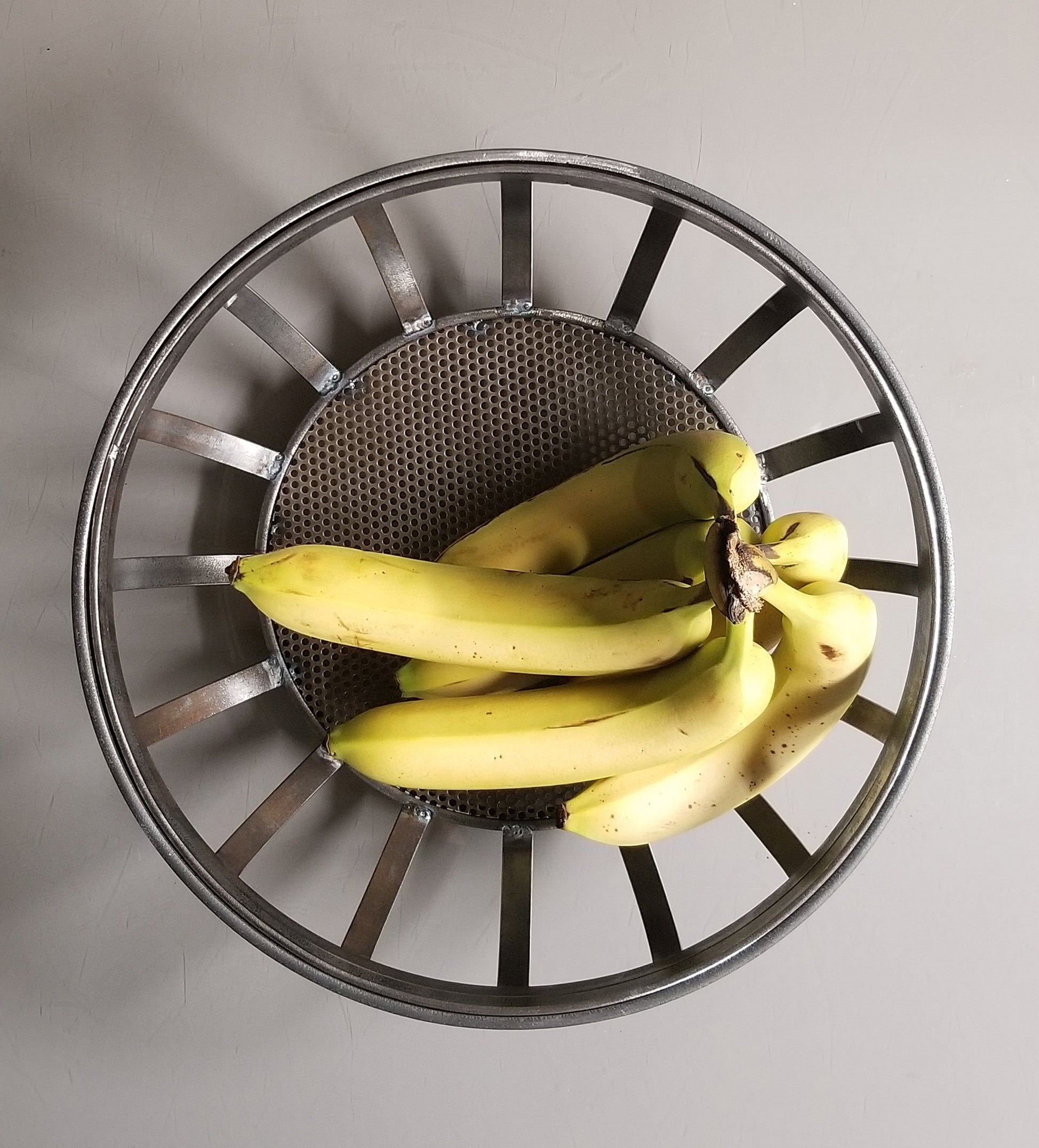 Metal Fruit Vault, Metal Fruit Basket, Metal Fruit Bowl & Lid, Custom Fruit Display for Commercial or Residential, Fruit Bowl, Fruit Basket