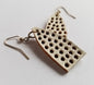 Leather Earrings White Leather Earrings Light Earrings & Burlap Gift Bag Boho Earrings Beach Wedding Handmade Gift for Her Bridesmaid Gift