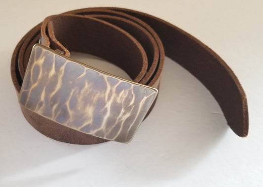 Father's Day Belt Buckle Wood Grain,Wood Lovers,Canadian Hand Forged Stainless Steel Work Gear, Accessories for Jeans fits 1-1/2" Belt