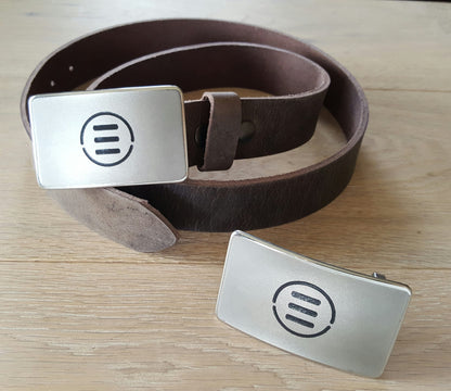 Etched Logo, Personalized Monogrammed Belt & Buckle Set for Jeans, Work Wear, Customized Gift, Personalized Accessories, Corporate Gift
