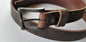 Unisex Leather Belt & Simple Buckle 1-1/2" Wide Leather Belt with Snaps and Simple Buckle Belt for Jeans Stocking Stuffer, Gift Wrapped