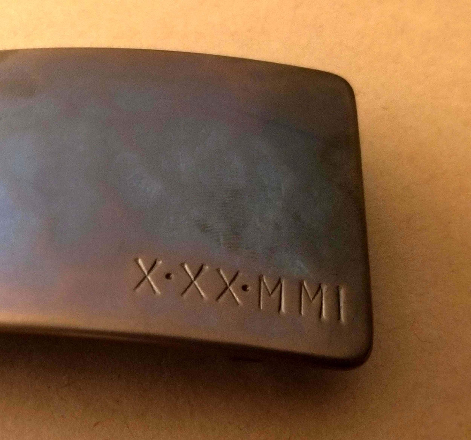 10th Anniversary Gift, Roman Numeral Buckle w/ Leather Belt, Jean Belt & Buckle Set, Customize for Anniversary, Unisex Personalized Gift