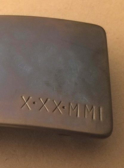 Bronze Anniversary Gift, Belt & Buckle Set For Jeans Customize Personalized Gift Tally or Roman Numeral Buckle w/Leather Belt