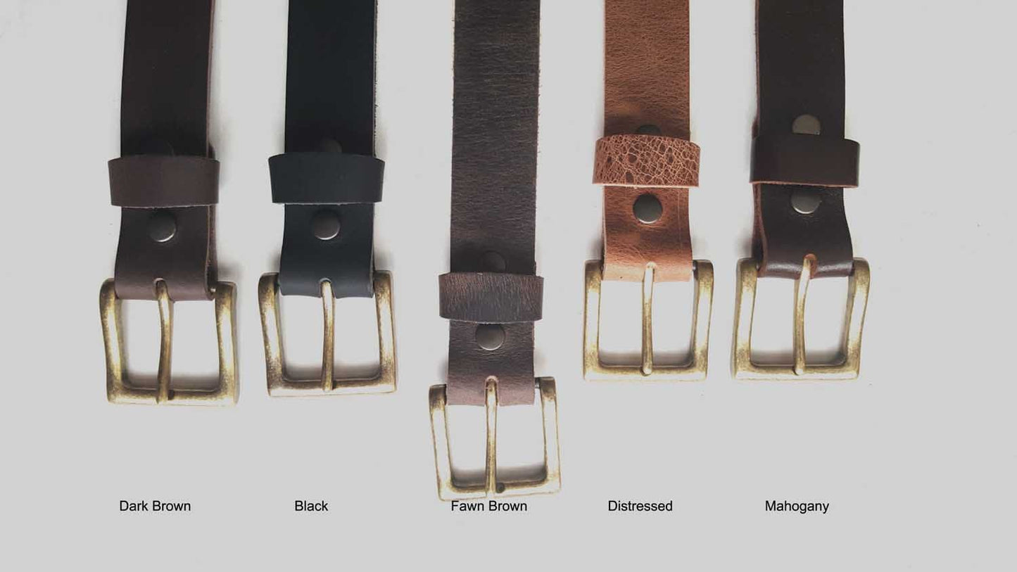 Simple Buckle Variety of Colors Available Buckle for 1-1/2" Wide Leather Belt w/Snap, Belt for Jeans, Father's Day Gift, Mother's Day Gift